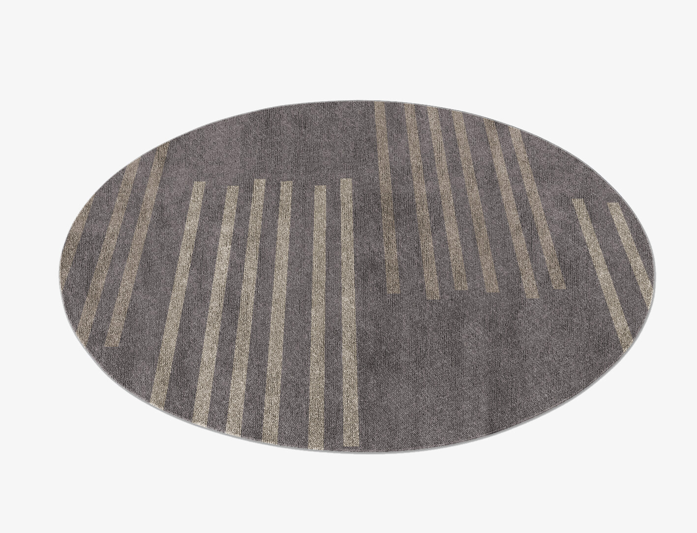 Strait Minimalist Round Flatweave Bamboo Silk Custom Rug by Rug Artisan