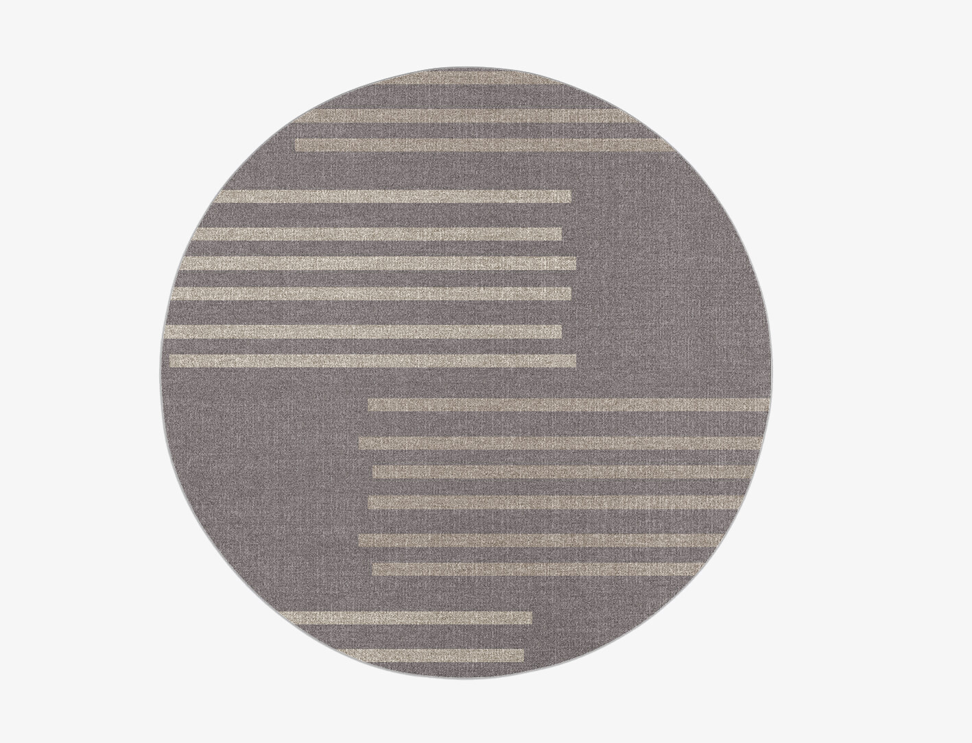 Strait Minimalist Round Flatweave New Zealand Wool Custom Rug by Rug Artisan