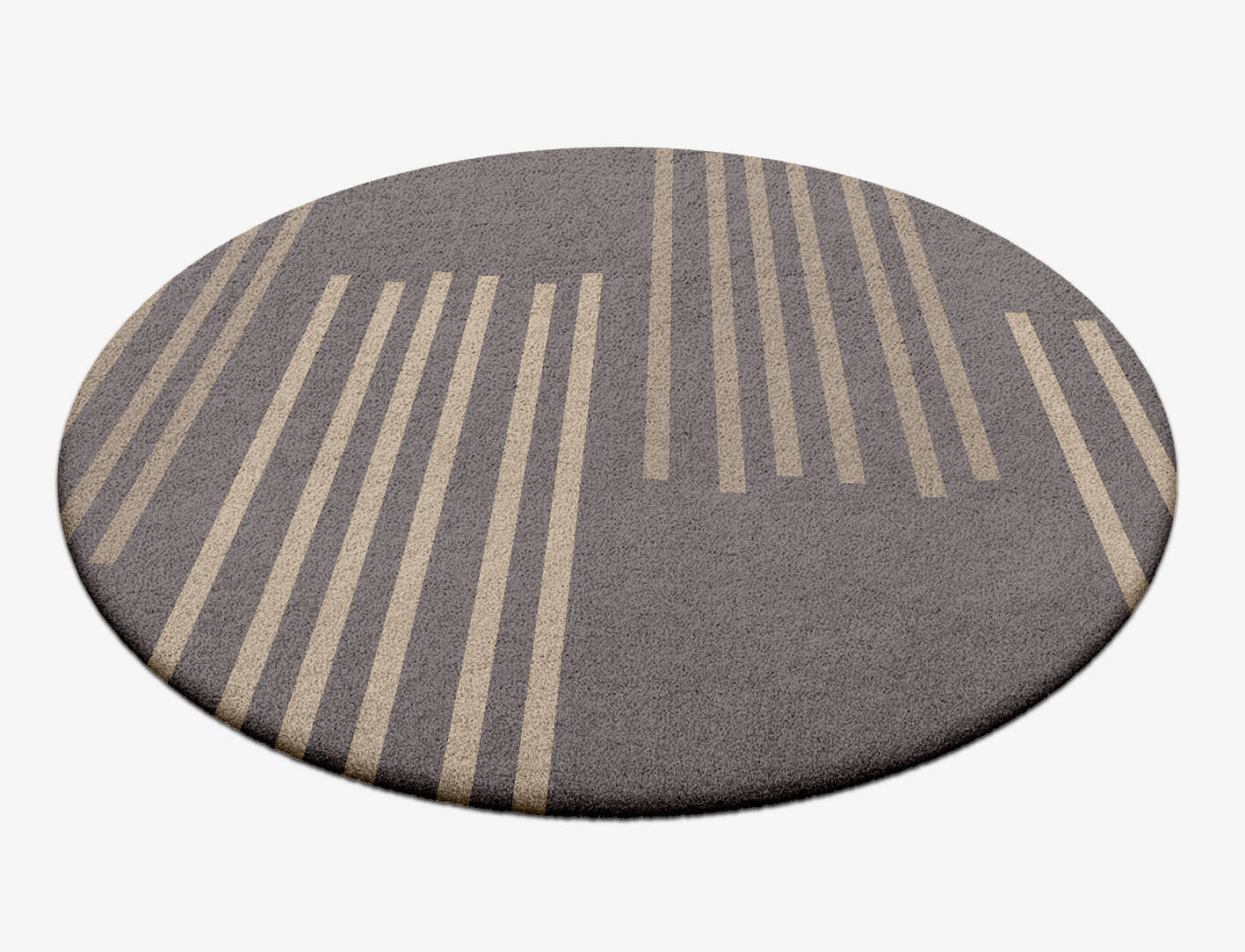 Strait Minimalist Round Hand Tufted Pure Wool Custom Rug by Rug Artisan