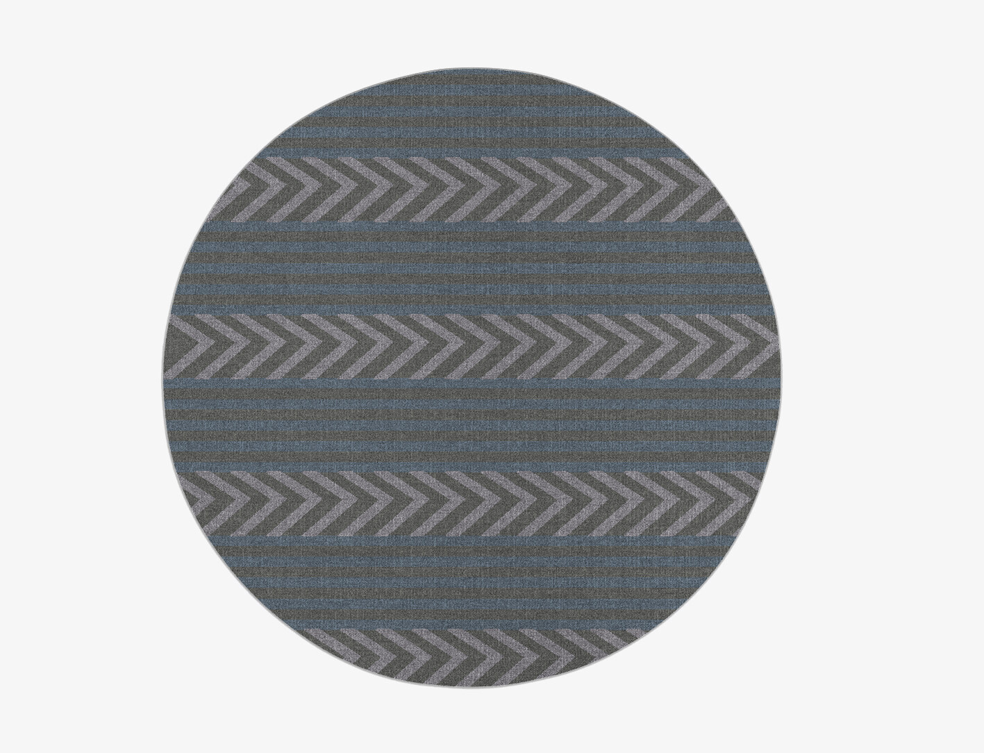 Strand Geometric Round Flatweave New Zealand Wool Custom Rug by Rug Artisan