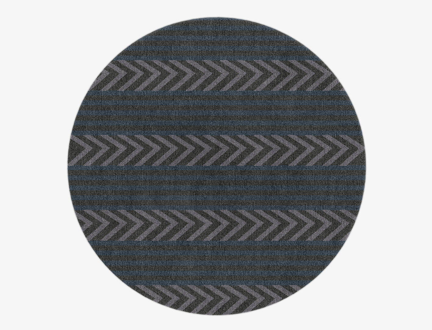 Strand Geometric Round Hand Knotted Tibetan Wool Custom Rug by Rug Artisan