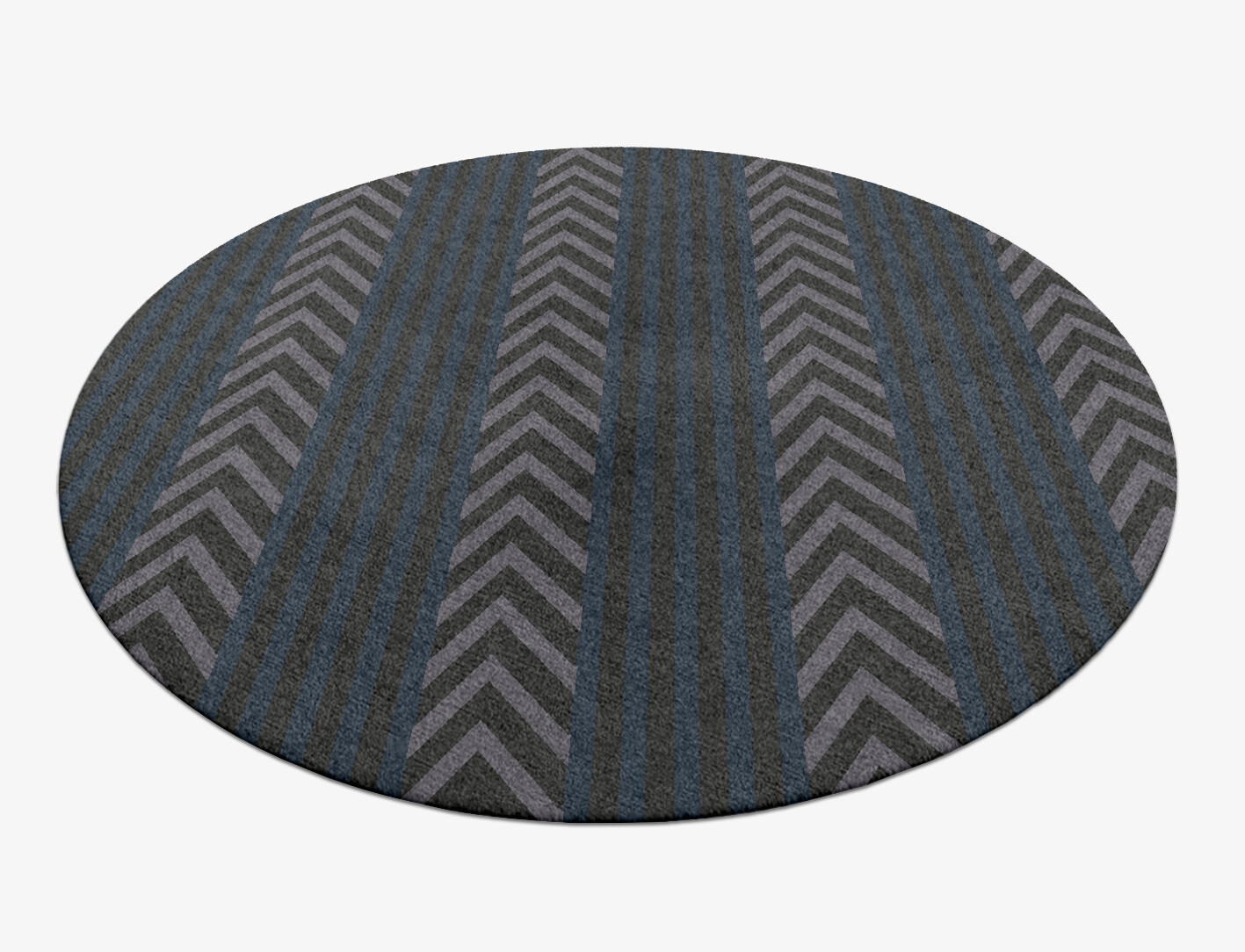Strand Geometric Round Hand Knotted Tibetan Wool Custom Rug by Rug Artisan