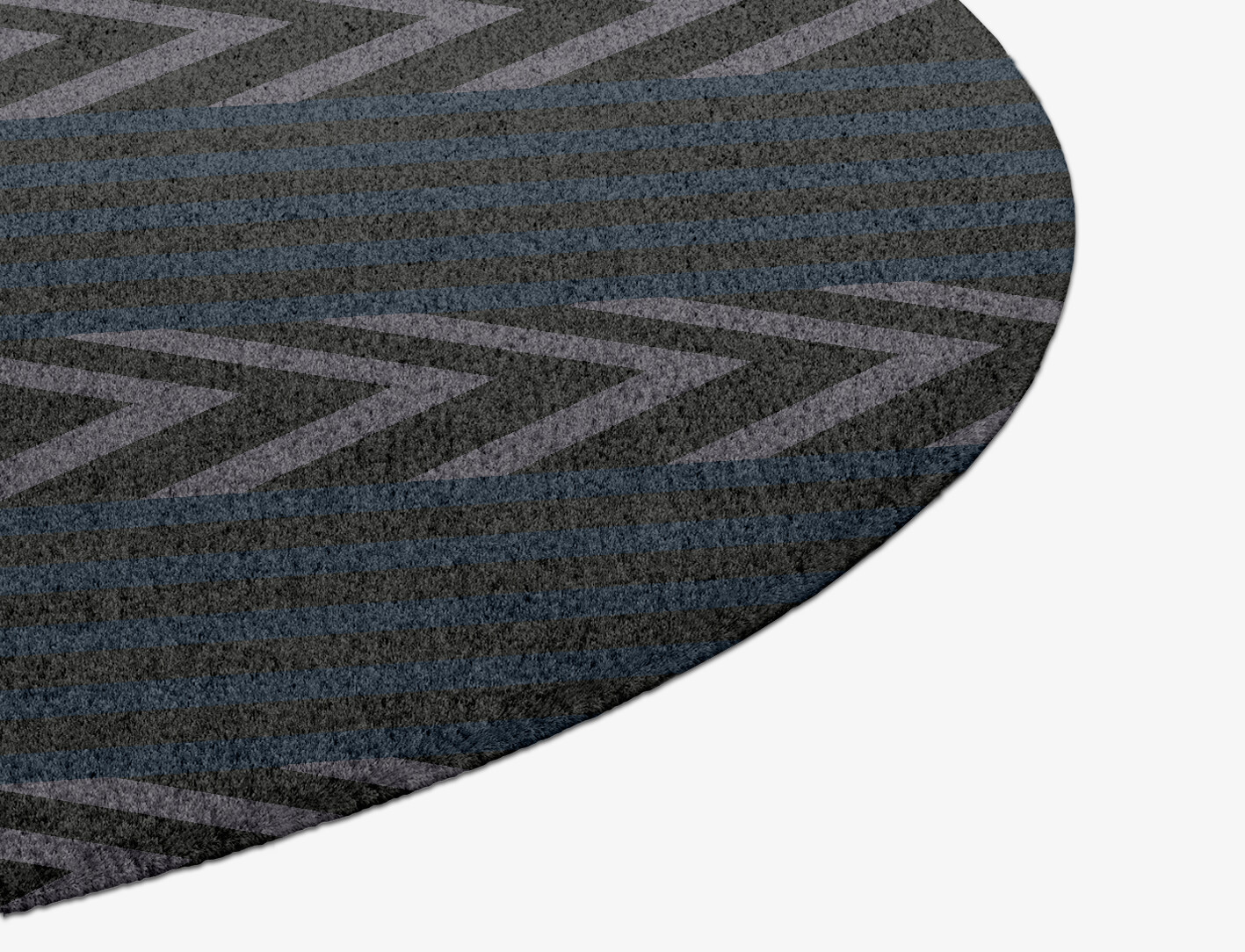 Strand Geometric Round Hand Knotted Tibetan Wool Custom Rug by Rug Artisan