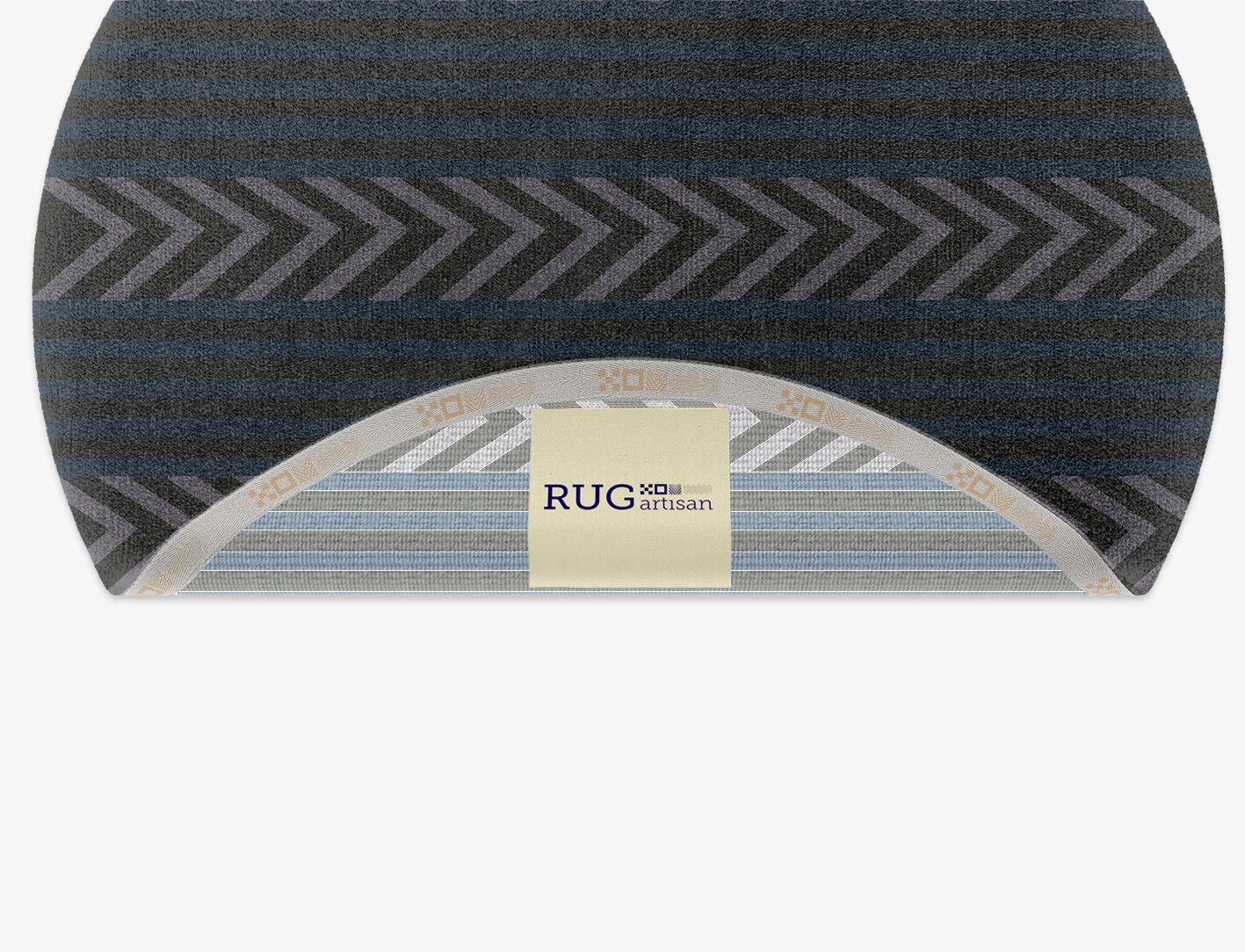 Strand Geometric Round Hand Knotted Tibetan Wool Custom Rug by Rug Artisan