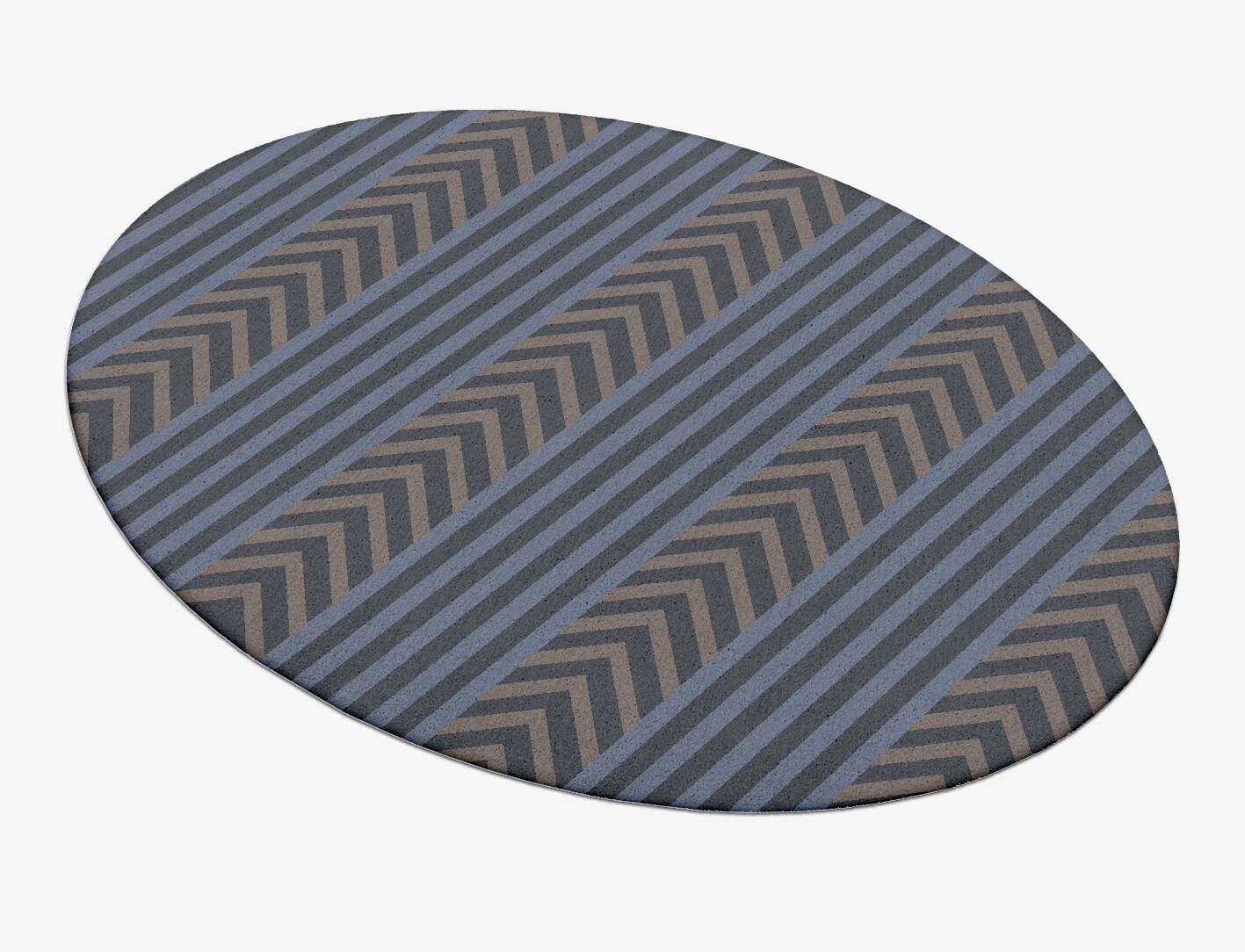 Strand Geometric Oval Hand Tufted Pure Wool Custom Rug by Rug Artisan
