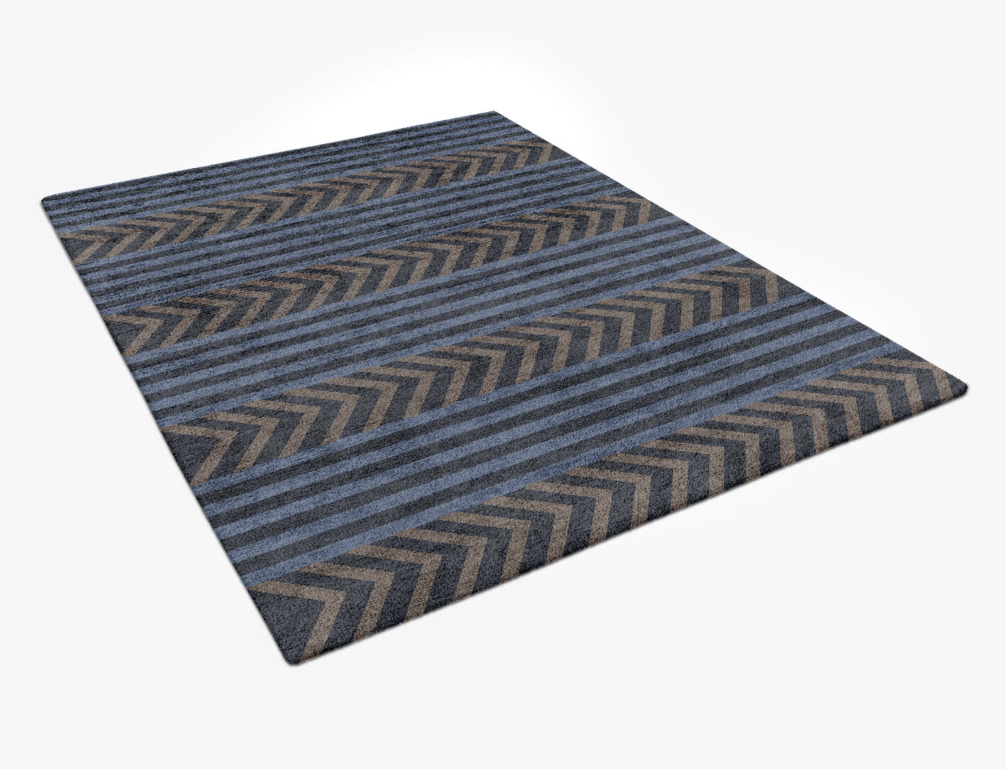 Strand Geometric Rectangle Hand Tufted Bamboo Silk Custom Rug by Rug Artisan