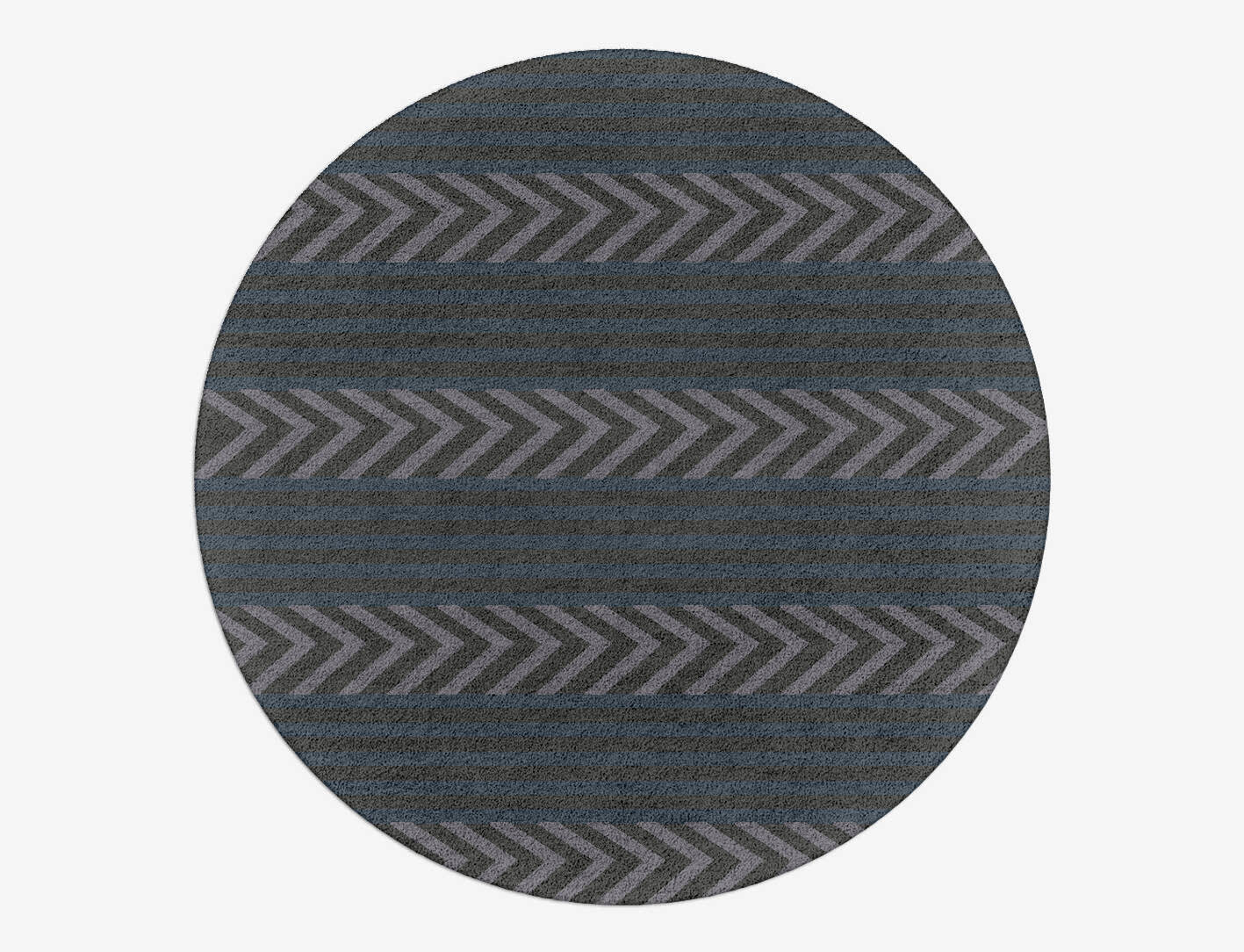 Strand Geometric Round Hand Tufted Pure Wool Custom Rug by Rug Artisan