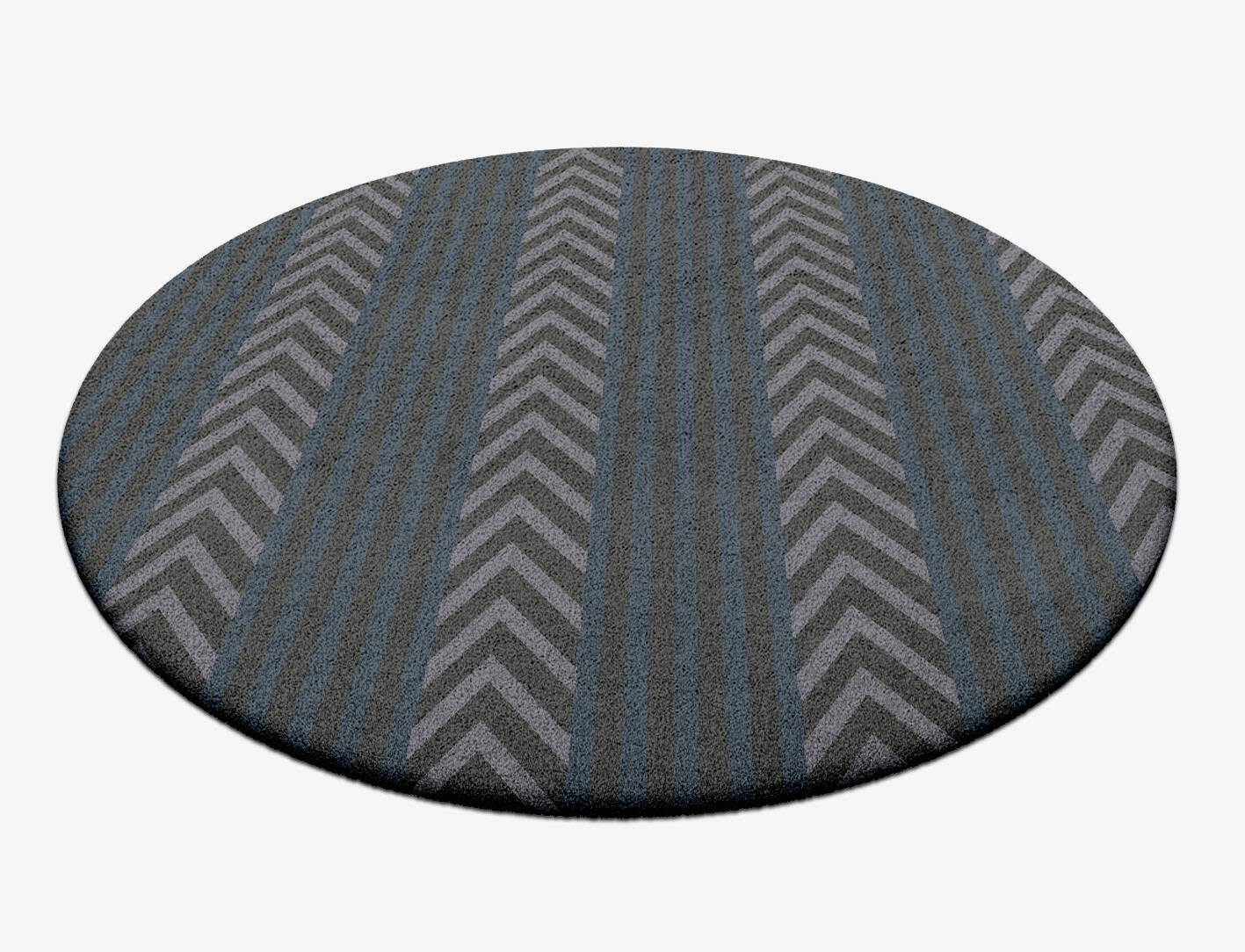 Strand Geometric Round Hand Tufted Pure Wool Custom Rug by Rug Artisan