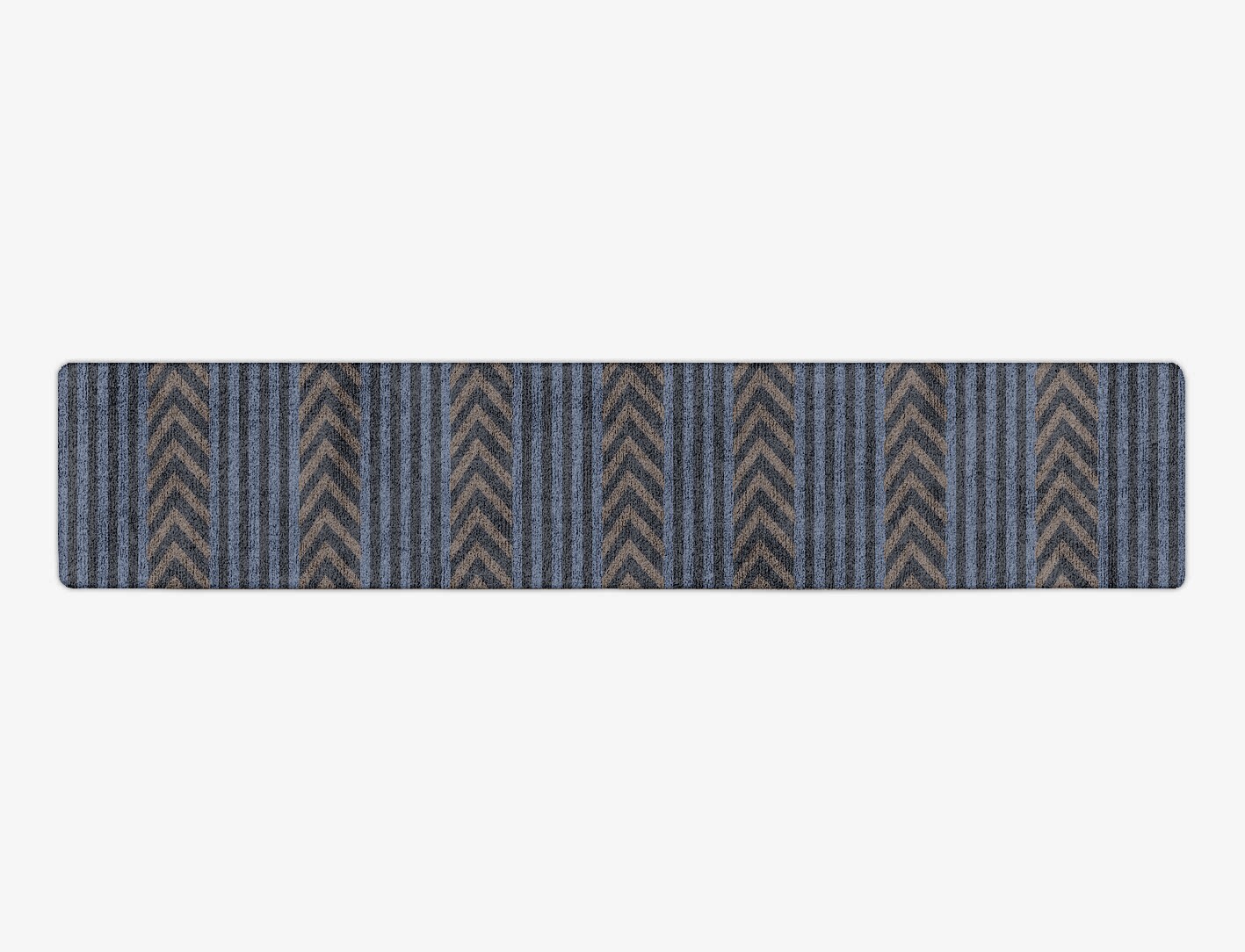 Strand Geometric Runner Hand Tufted Bamboo Silk Custom Rug by Rug Artisan