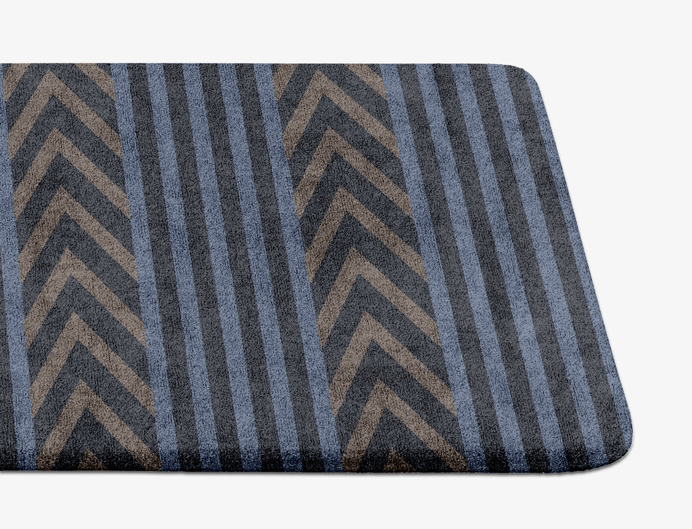 Strand Geometric Runner Hand Tufted Bamboo Silk Custom Rug by Rug Artisan