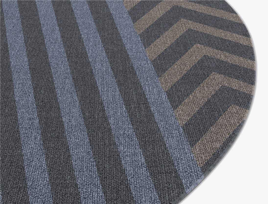 Strand Geometric Oval Outdoor Recycled Yarn Custom Rug by Rug Artisan