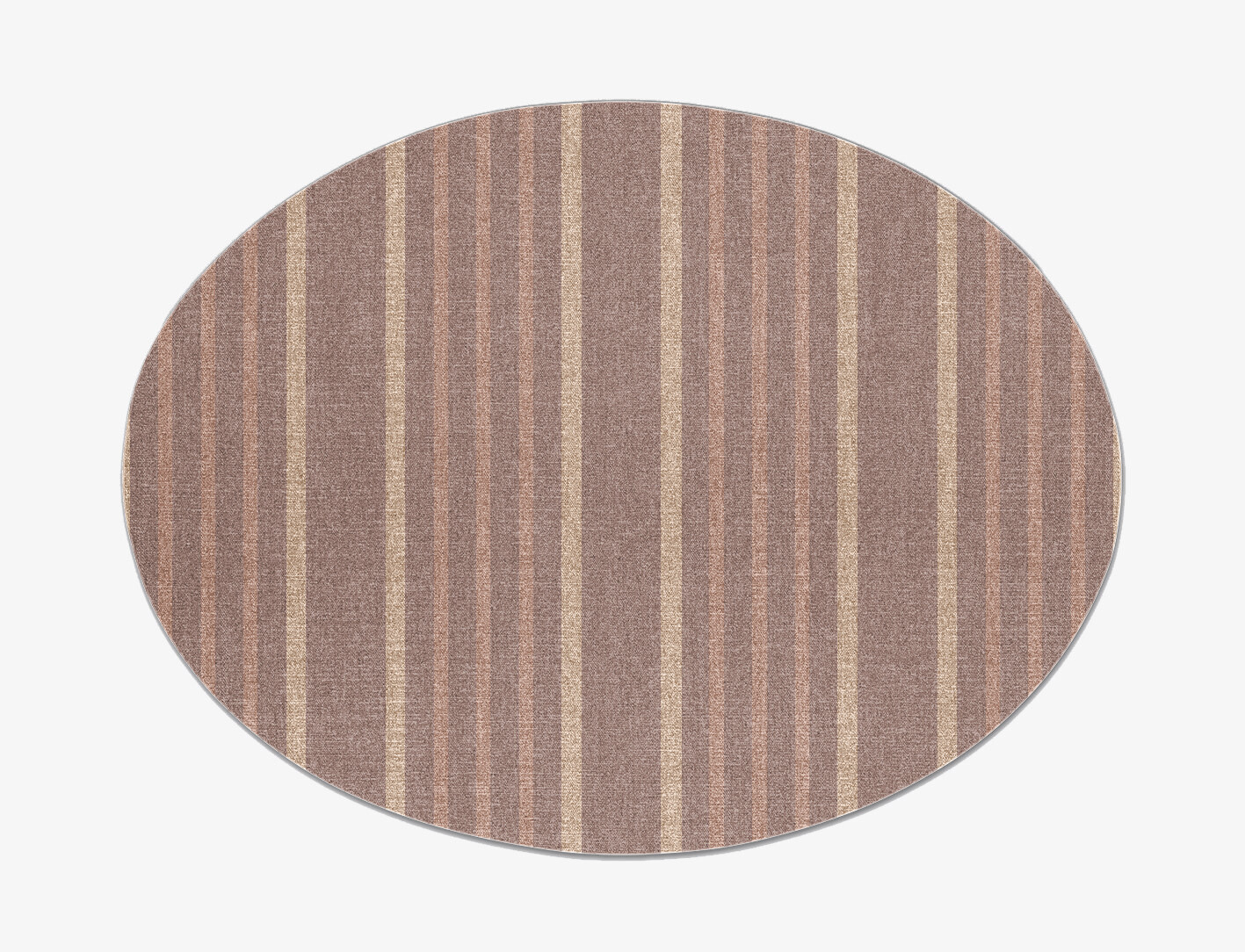 Stretch Minimalist Oval Flatweave New Zealand Wool Custom Rug by Rug Artisan