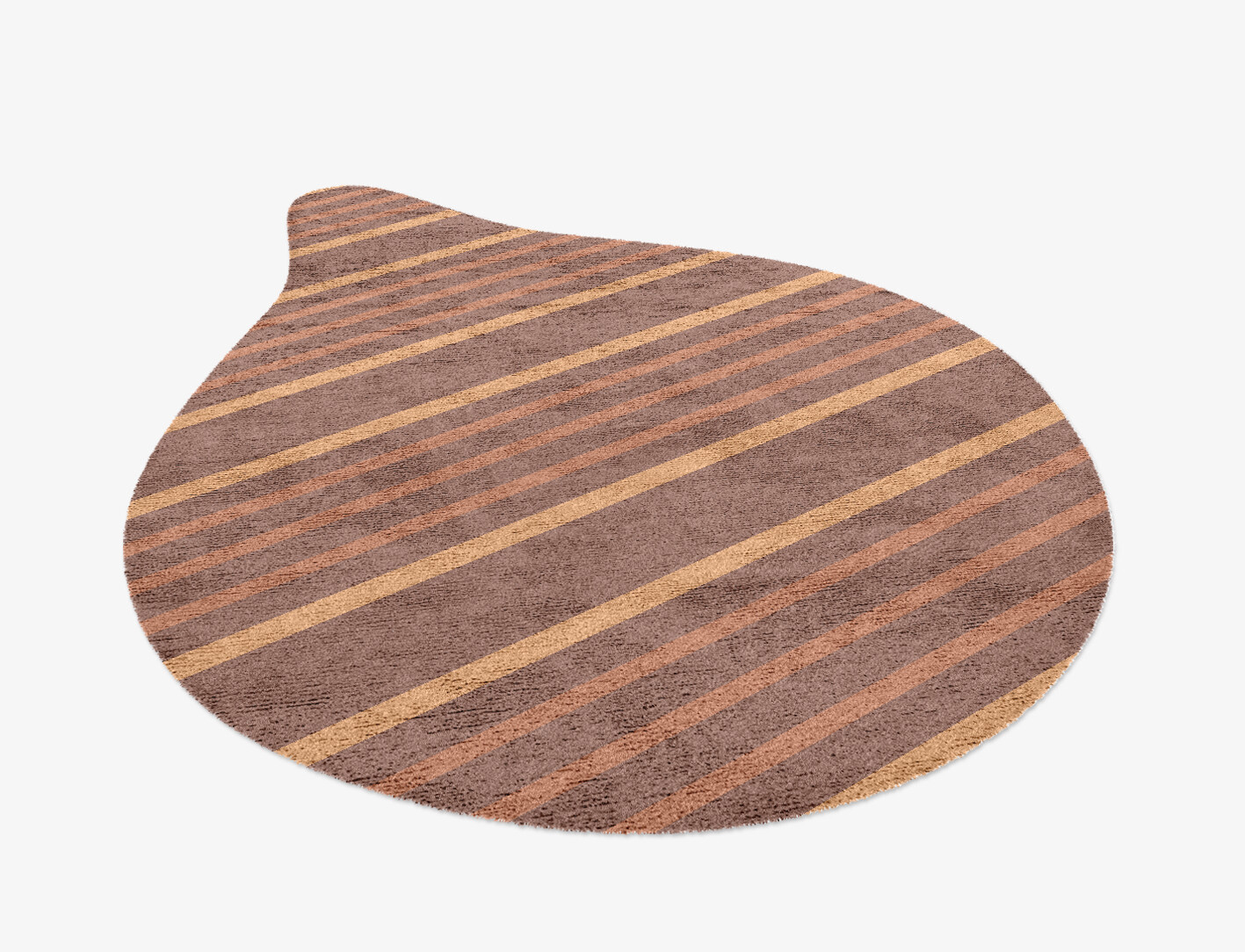 Stretch Minimalist Drop Hand Knotted Bamboo Silk Custom Rug by Rug Artisan