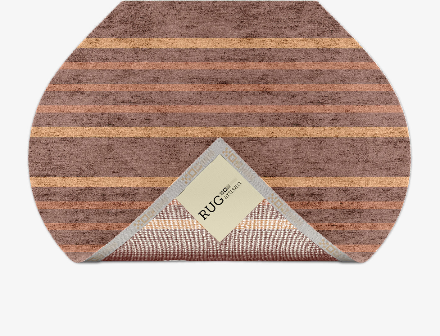 Stretch Minimalist Ogee Hand Knotted Bamboo Silk Custom Rug by Rug Artisan