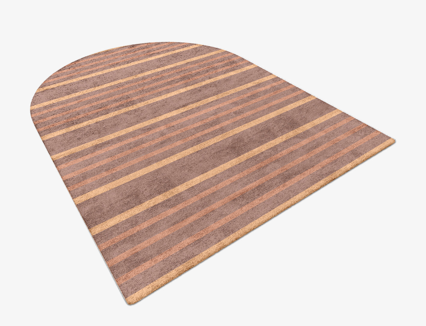 Stretch Minimalist Arch Hand Tufted Bamboo Silk Custom Rug by Rug Artisan