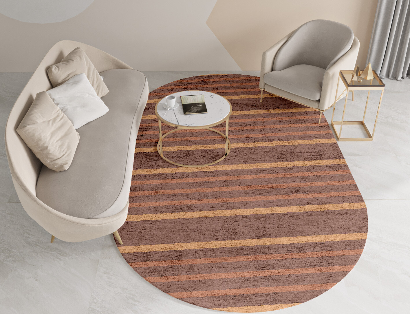 Stretch Minimalist Capsule Hand Tufted Bamboo Silk Custom Rug by Rug Artisan