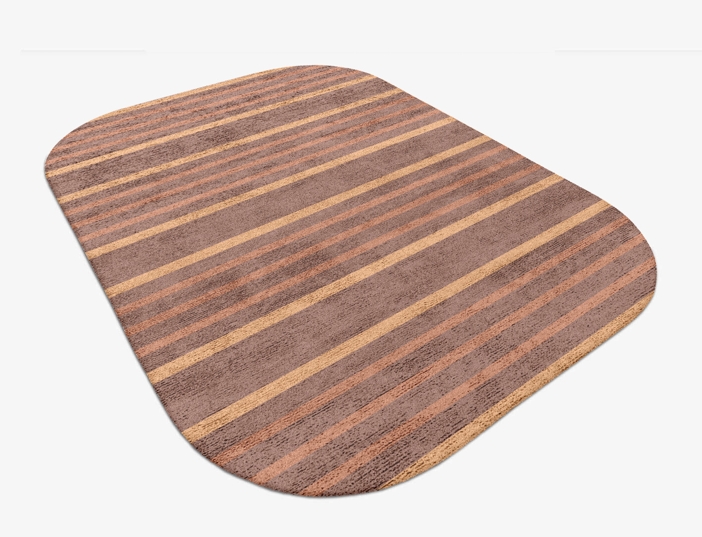 Stretch Minimalist Oblong Hand Tufted Bamboo Silk Custom Rug by Rug Artisan
