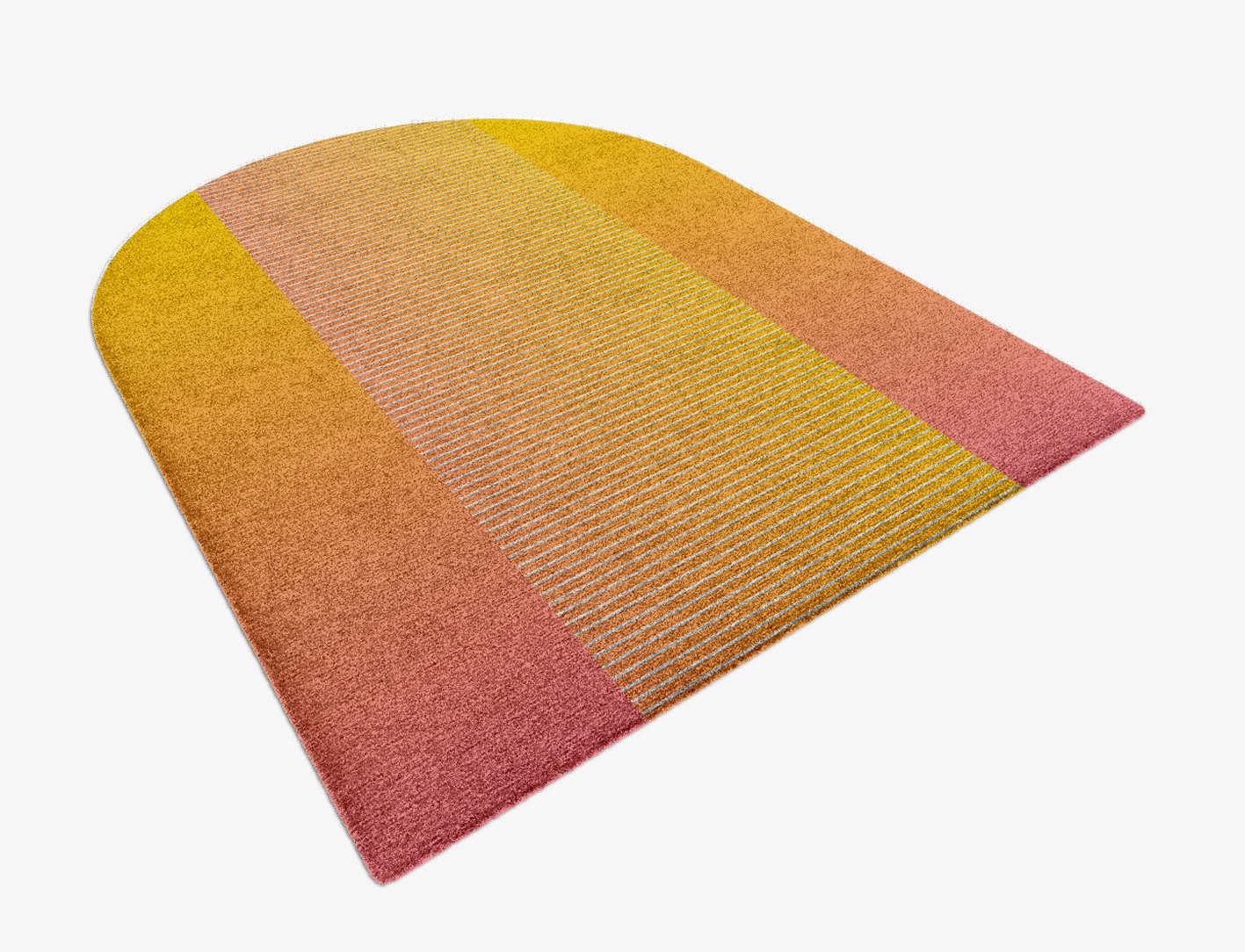 Stria Ombre Arch Hand Knotted Tibetan Wool Custom Rug by Rug Artisan