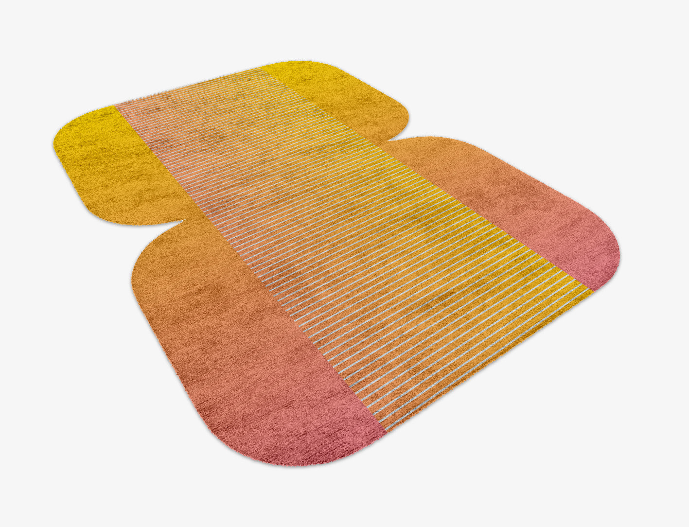 Stria Ombre Eight Hand Knotted Bamboo Silk Custom Rug by Rug Artisan