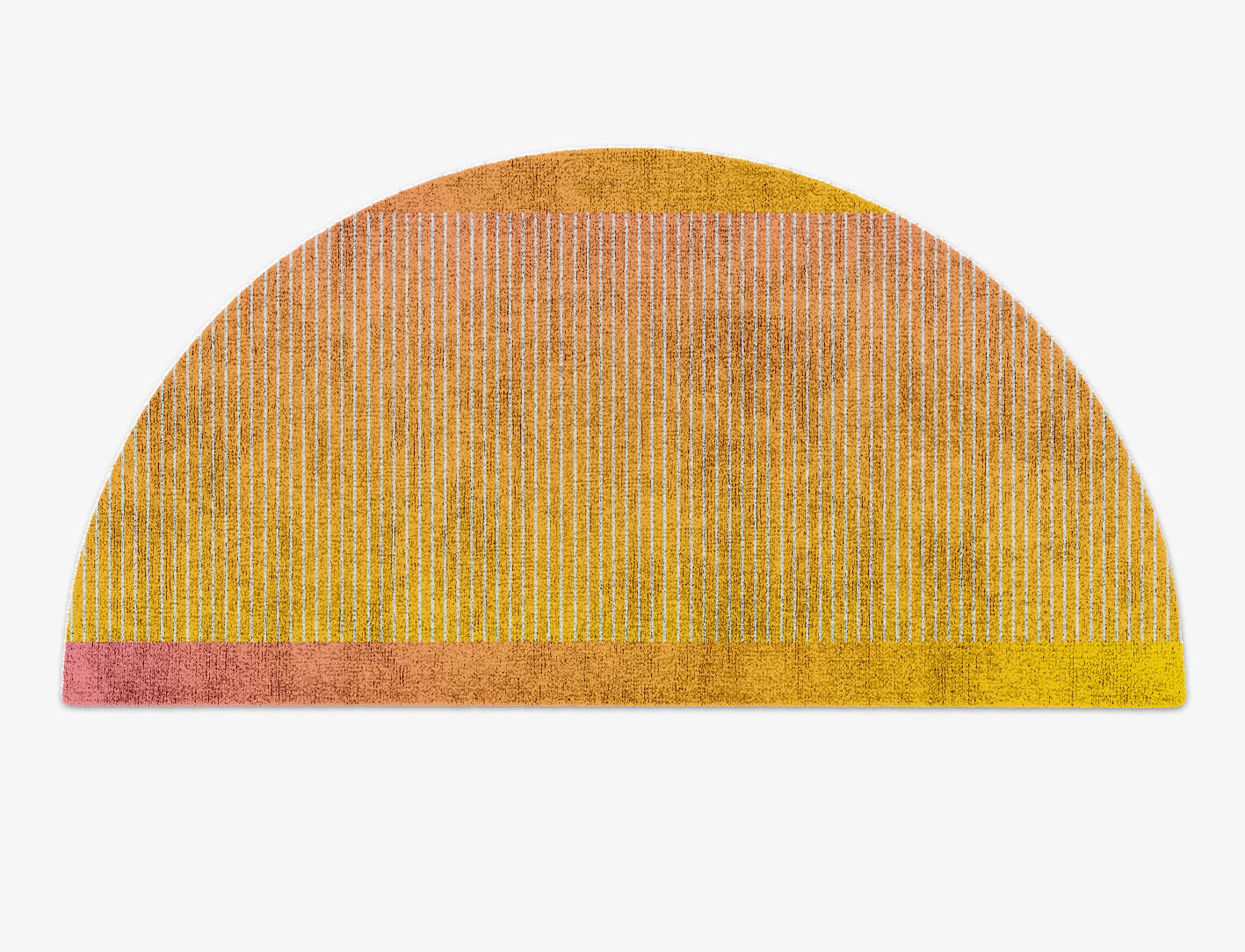 Stria Ombre Halfmoon Hand Knotted Bamboo Silk Custom Rug by Rug Artisan