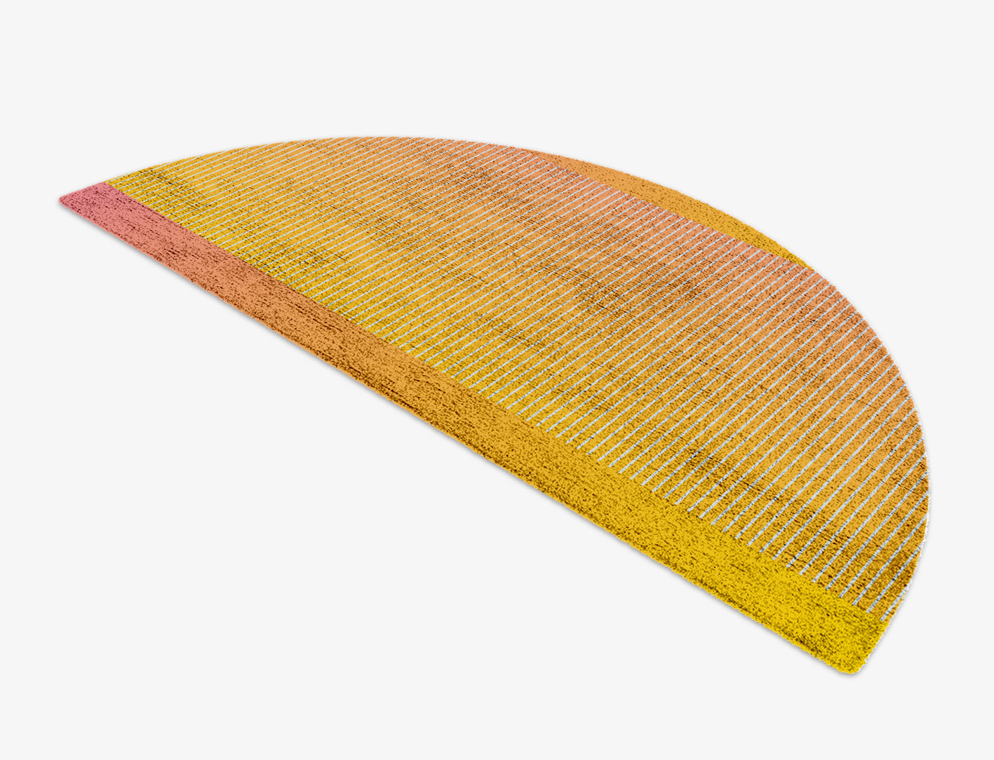 Stria Ombre Halfmoon Hand Knotted Bamboo Silk Custom Rug by Rug Artisan