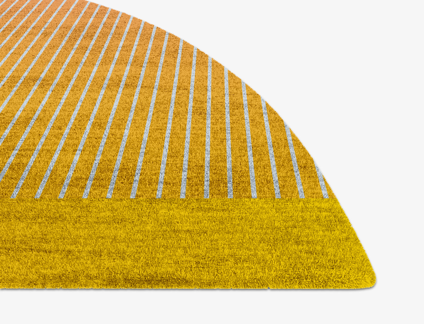Stria Ombre Halfmoon Hand Knotted Bamboo Silk Custom Rug by Rug Artisan