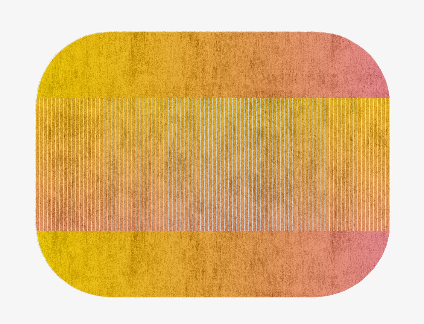 Stria Ombre Oblong Hand Knotted Bamboo Silk Custom Rug by Rug Artisan