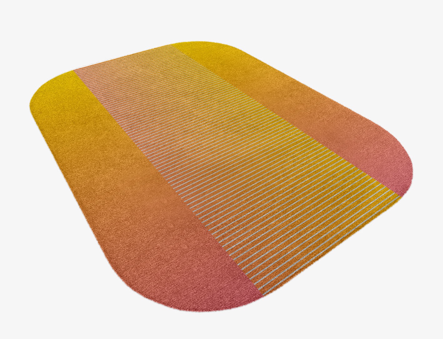 Stria Ombre Oblong Hand Knotted Tibetan Wool Custom Rug by Rug Artisan