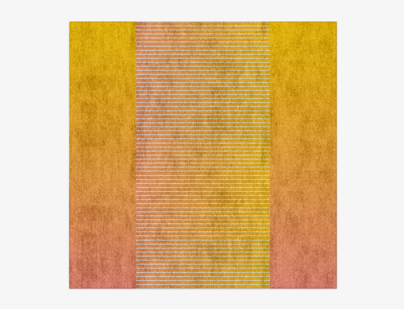 Stria Ombre Square Hand Knotted Bamboo Silk Custom Rug by Rug Artisan