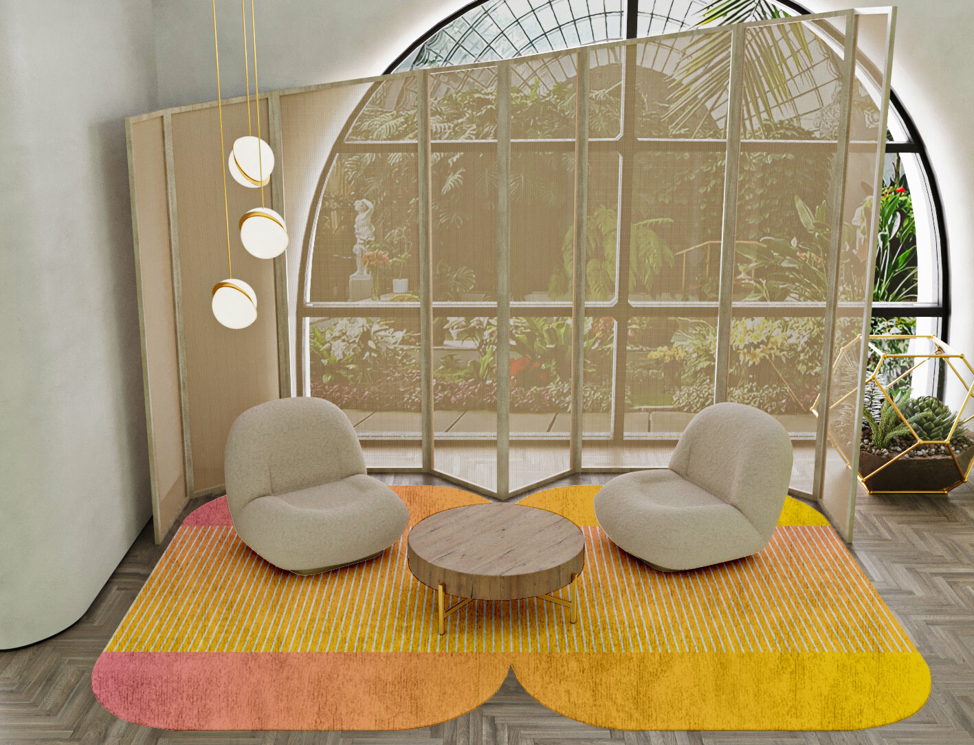 Stria Ombre Eight Hand Tufted Bamboo Silk Custom Rug by Rug Artisan