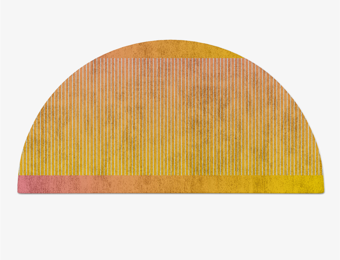 Stria Ombre Halfmoon Hand Tufted Bamboo Silk Custom Rug by Rug Artisan