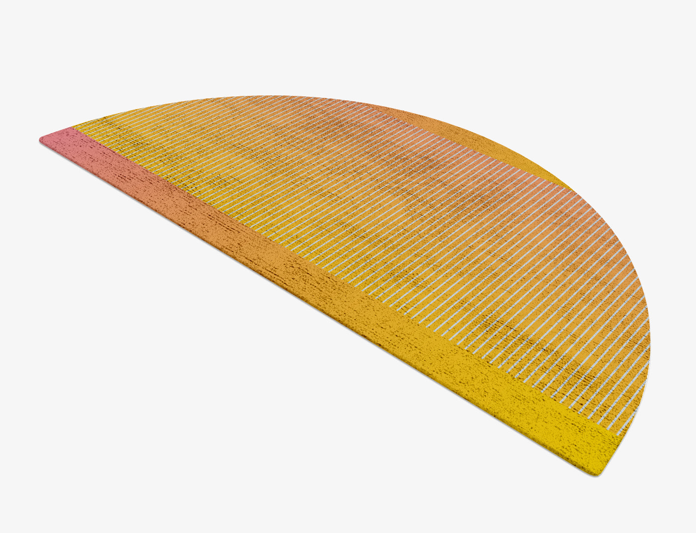 Stria Ombre Halfmoon Hand Tufted Bamboo Silk Custom Rug by Rug Artisan