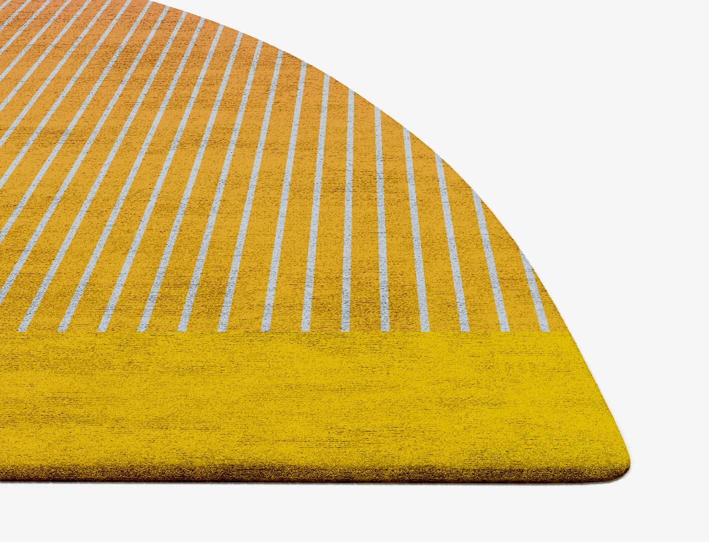Stria Ombre Halfmoon Hand Tufted Bamboo Silk Custom Rug by Rug Artisan