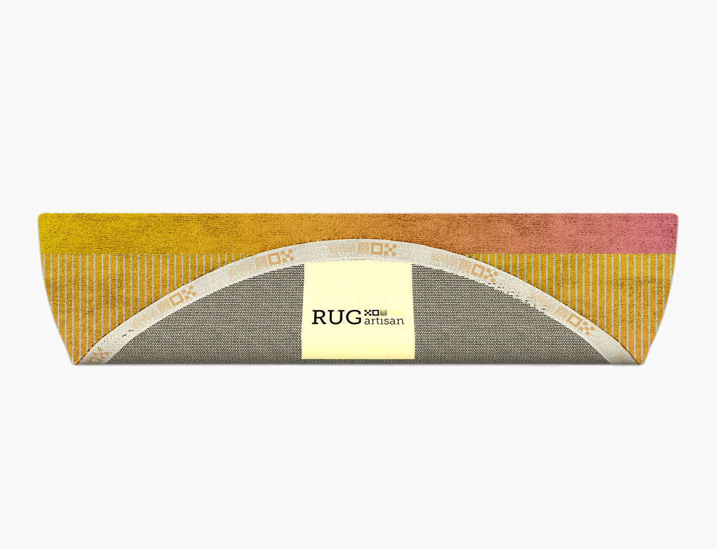 Stria Ombre Halfmoon Hand Tufted Bamboo Silk Custom Rug by Rug Artisan