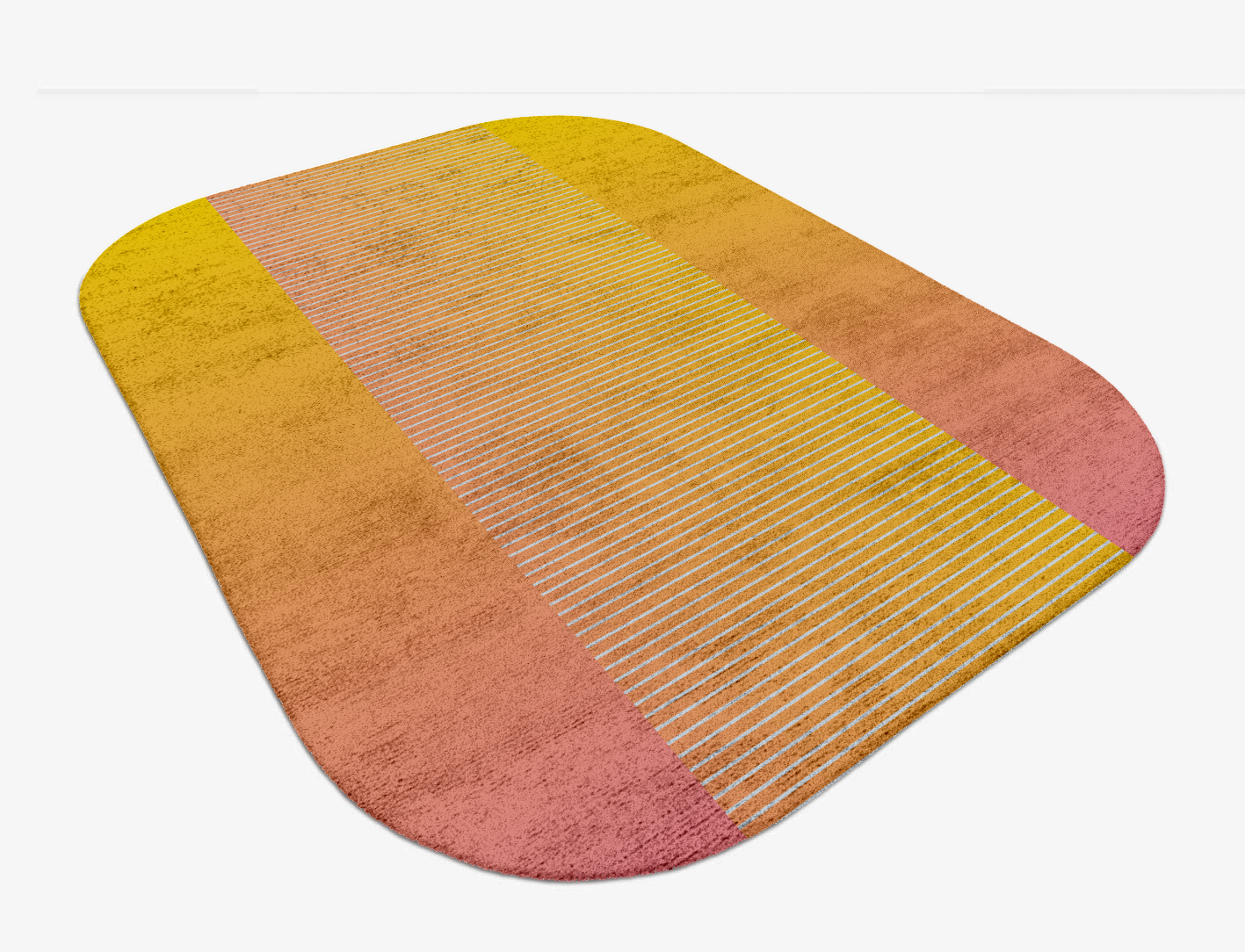 Stria Ombre Oblong Hand Tufted Bamboo Silk Custom Rug by Rug Artisan