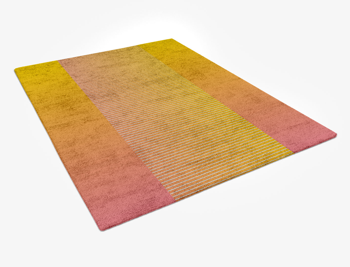 Stria Ombre Rectangle Hand Tufted Bamboo Silk Custom Rug by Rug Artisan