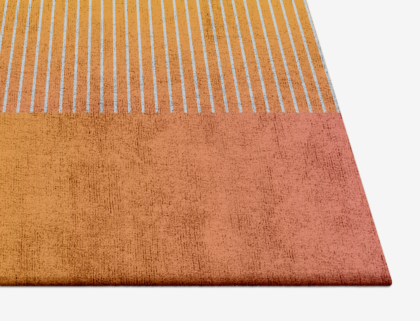 Stria Ombre Square Hand Tufted Bamboo Silk Custom Rug by Rug Artisan