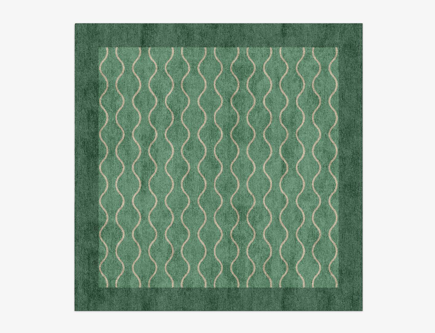 Strings Geometric Square Hand Knotted Bamboo Silk Custom Rug by Rug Artisan