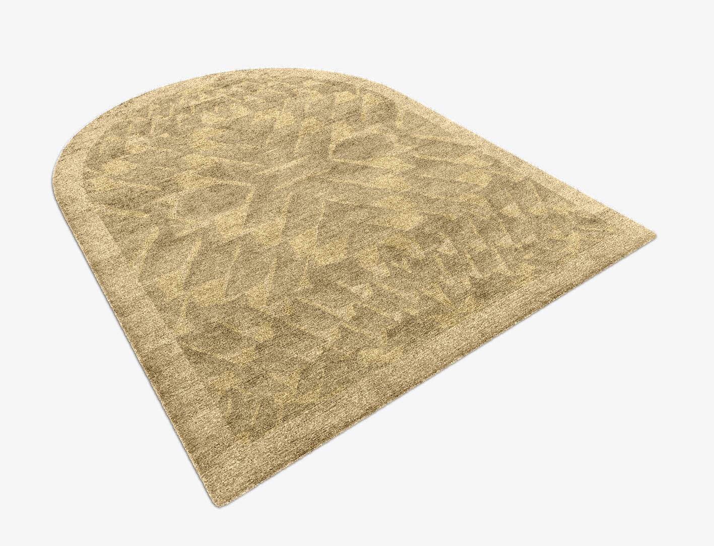 Strip Folding Origami Arch Hand Knotted Bamboo Silk Custom Rug by Rug Artisan
