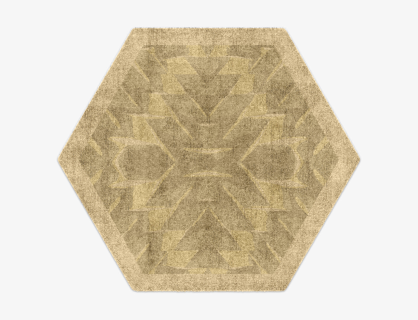 Strip Folding Origami Hexagon Hand Knotted Bamboo Silk Custom Rug by Rug Artisan