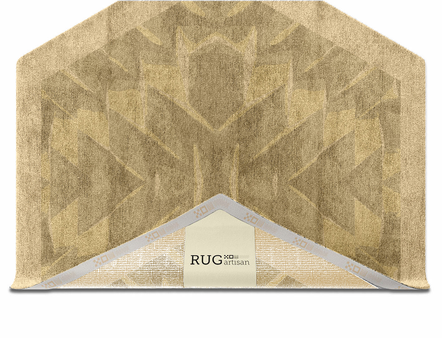 Strip Folding Origami Hexagon Hand Knotted Bamboo Silk Custom Rug by Rug Artisan