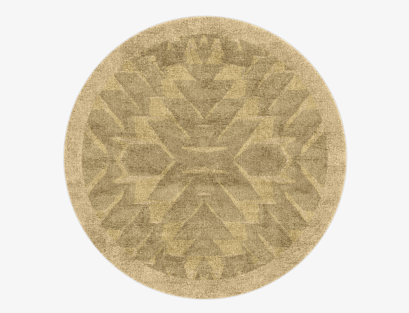 Strip Folding Origami Round Hand Knotted Bamboo Silk Custom Rug by Rug Artisan