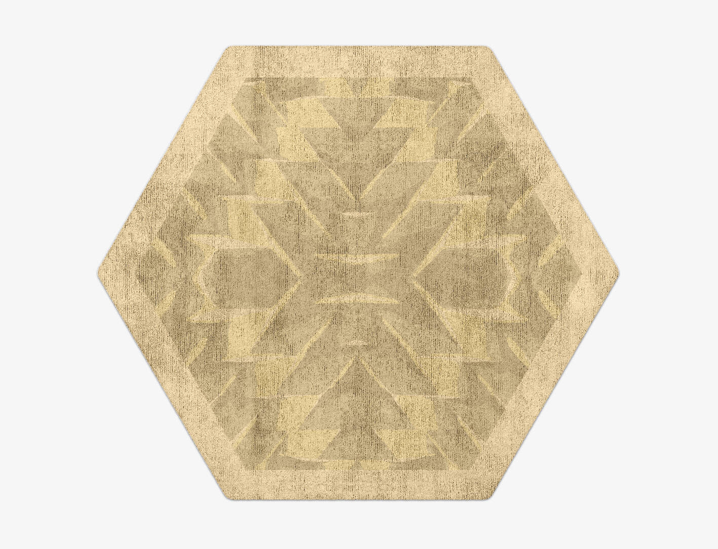 Strip Folding Origami Hexagon Hand Tufted Bamboo Silk Custom Rug by Rug Artisan