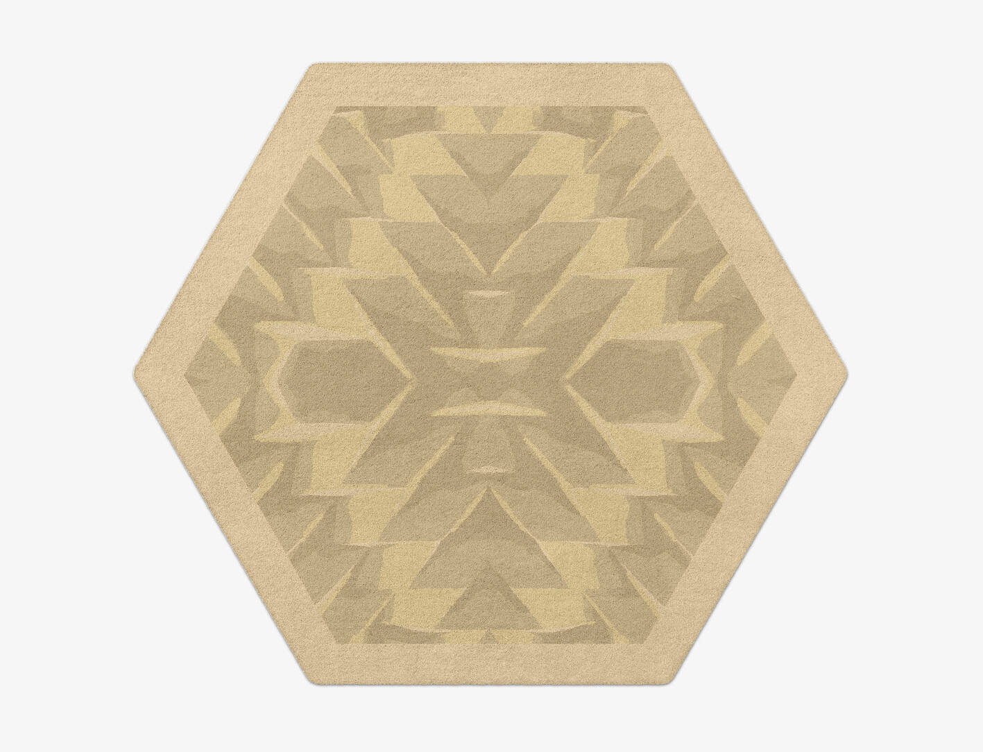 Strip Folding Origami Hexagon Hand Tufted Pure Wool Custom Rug by Rug Artisan