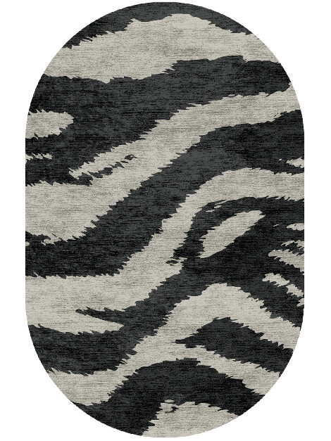 Striped Tapir Animal Prints Capsule Hand Knotted Bamboo Silk Custom Rug by Rug Artisan
