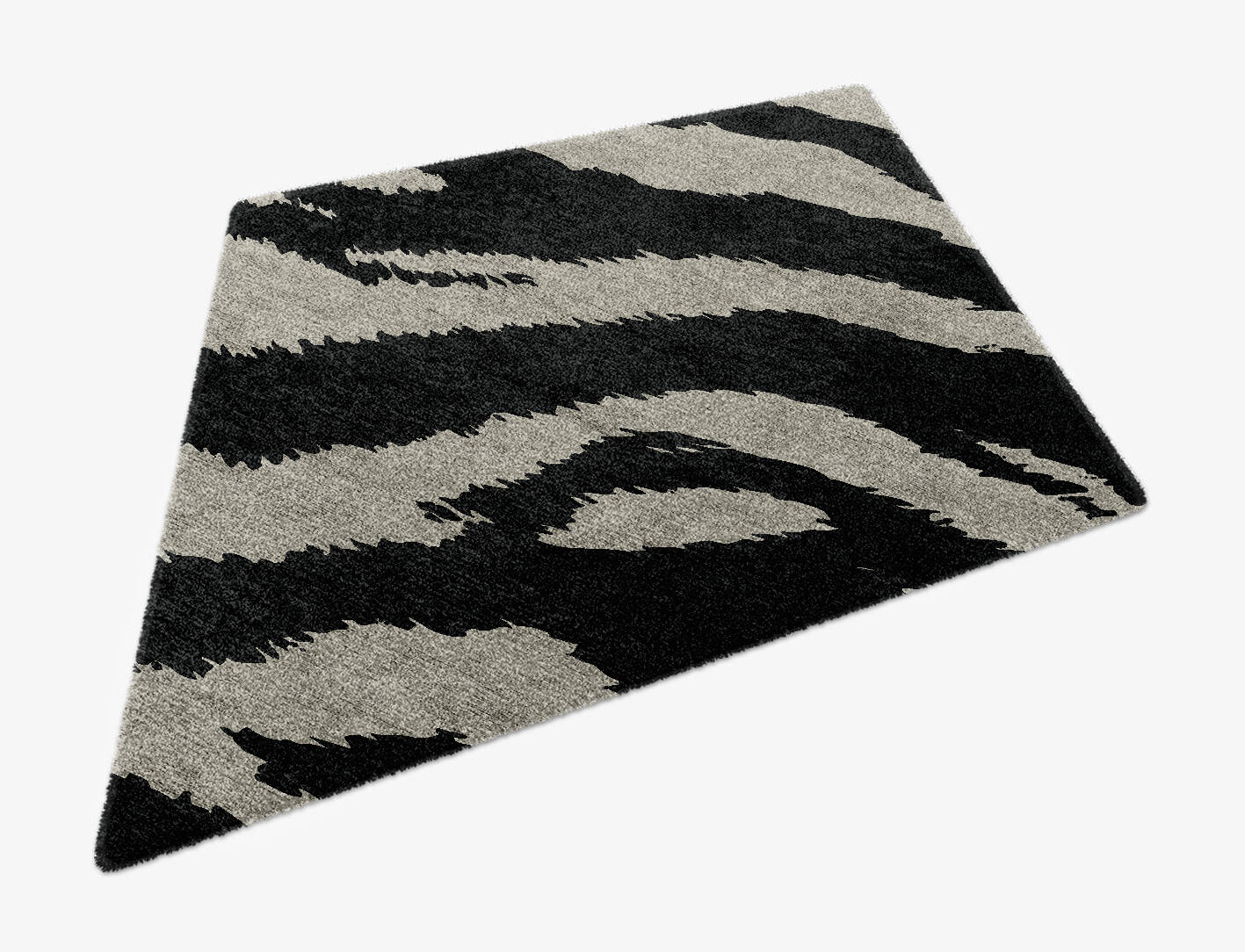 Striped Tapir Animal Prints Diamond Hand Knotted Bamboo Silk Custom Rug by Rug Artisan