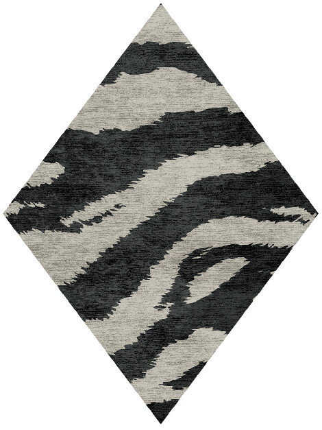 Striped Tapir Animal Prints Diamond Hand Knotted Bamboo Silk Custom Rug by Rug Artisan