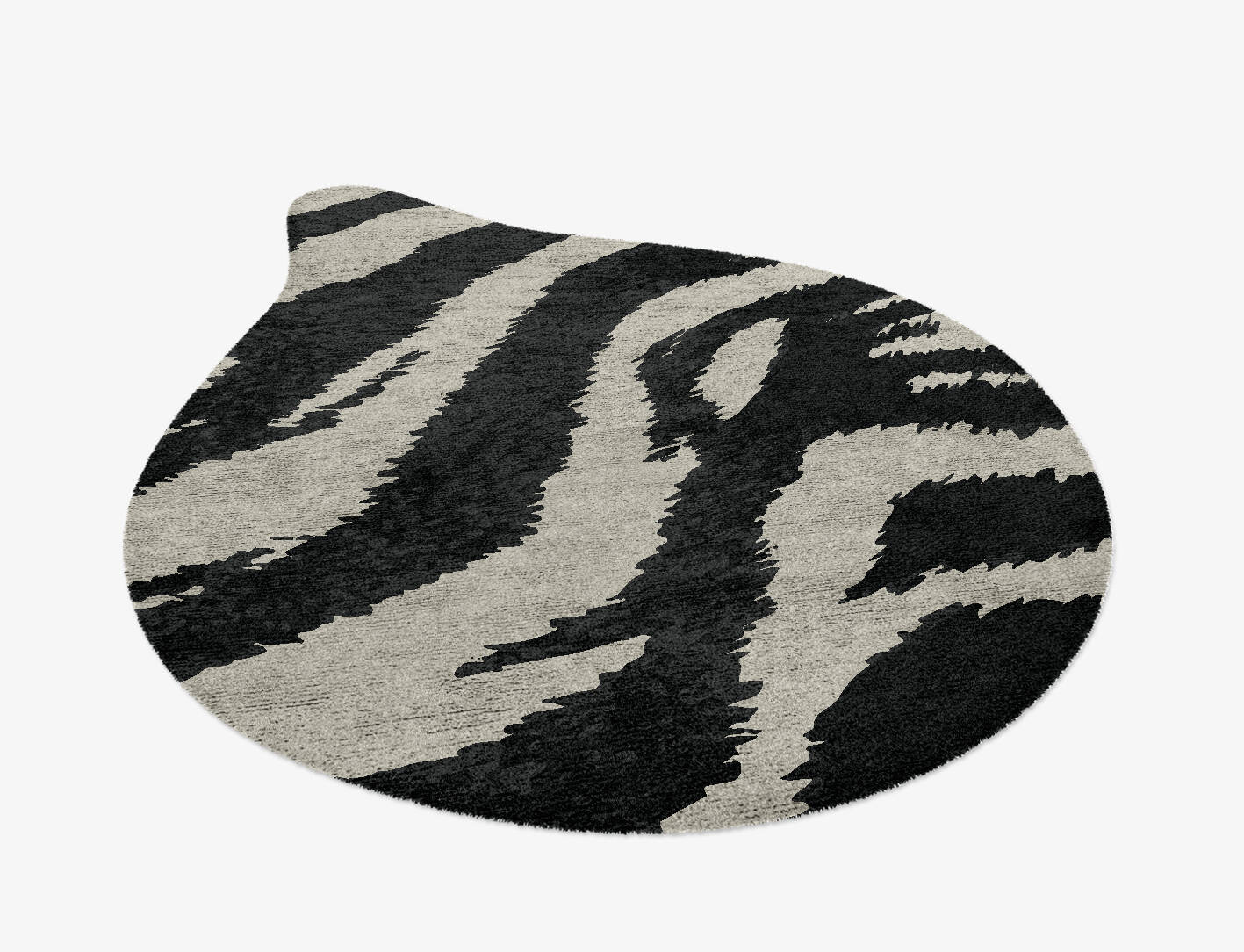 Striped Tapir Animal Prints Drop Hand Knotted Bamboo Silk Custom Rug by Rug Artisan