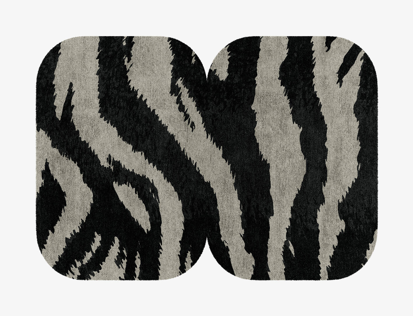 Striped Tapir Animal Prints Eight Hand Knotted Bamboo Silk Custom Rug by Rug Artisan