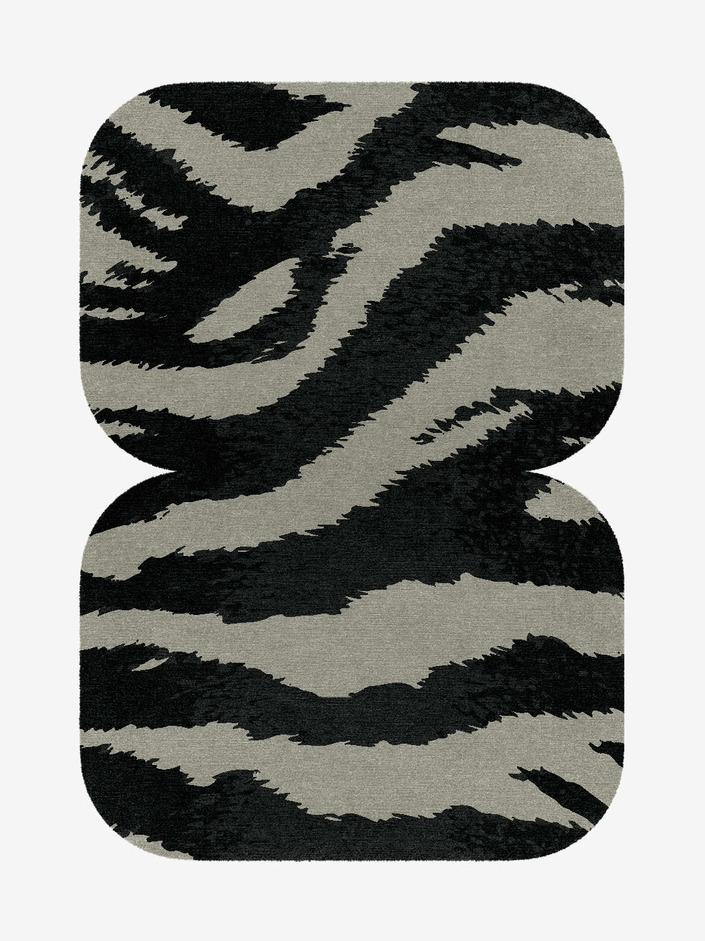 Striped Tapir Animal Prints Eight Hand Knotted Tibetan Wool Custom Rug by Rug Artisan